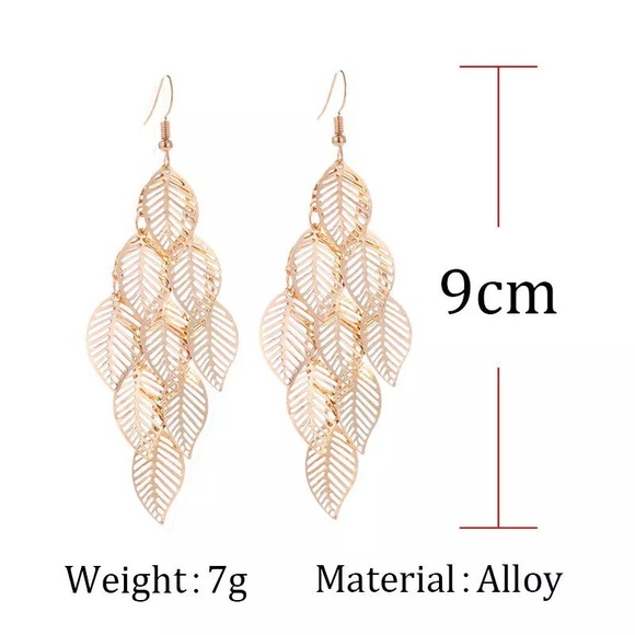 Leaf earrings - Picture 3 of 3